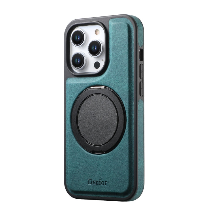 For iPhone 16 Pro Denior A14 Skin Feel Rotating Holder MagSafe Phone Case(Blue)