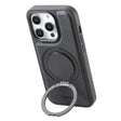 For iPhone 16 Pro Max Denior A14 Skin Feel Rotating Holder MagSafe Phone Case(Black) - iPhone 16 Pro Max Cases by Denior | Online Shopping South Africa | PMC TechLife | Buy Now Pay Later Mobicred