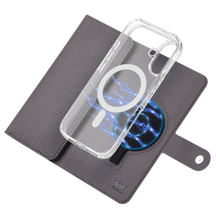 For Samsung Galaxy S24 Ultra 5G ViLi GHA-C Series RFID MagSafe Magnetic Flip Leather Phone Case(Grey)