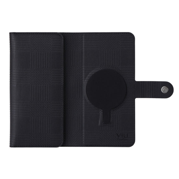For Samsung Galaxy S24 Ultra 5G ViLi GHA-C Series RFID MagSafe Magnetic Flip Leather Phone Case(Black)