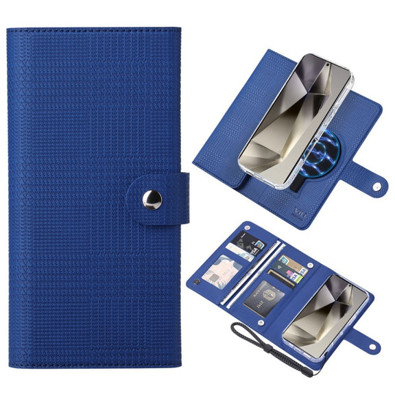 For Samsung Galaxy S24 Ultra 5G ViLi GHA-C Series RFID MagSafe Magnetic Flip Leather Phone Case(Blue)