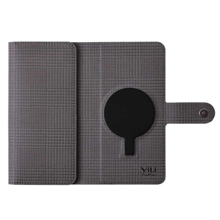 For Samsung Galaxy S24+ 5G ViLi GHA-C Series RFID MagSafe Magnetic Flip Leather Phone Case(Grey) - free shipping - PMC Jewellery - Order now!