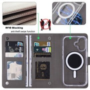 For Samsung Galaxy S24+ 5G ViLi GHA-C Series RFID MagSafe Magnetic Flip Leather Phone Case(Grey)