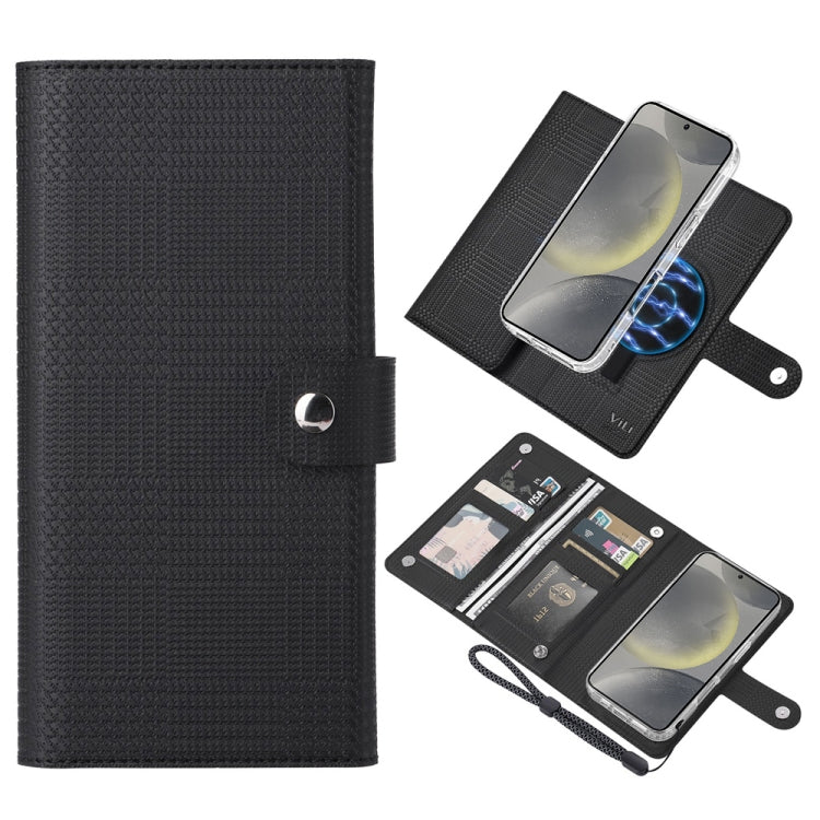 For Samsung Galaxy S24 5G ViLi GHA-C Series RFID MagSafe Magnetic Flip Leather Phone Case(Black) - free shipping - PMC Jewellery - Order now!