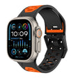 For Apple Watch Ultra 2 49mm Meteorite Two-color Silicone Watch Band(Black Orange) - free shipping - PMc TechLife - Order now!