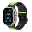 For Apple Watch Ultra 2 49mm Meteorite Two-color Silicone Watch Band(Black Green) - free shipping - PMc TechLife - Order now!
