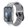 For Apple Watch Series 9 45mm Meteorite Two-color Silicone Watch Band(Grey White) - free shipping - PMc TechLife - Order now!