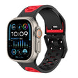 For Apple Watch Ultra 49mm Meteorite Two-color Silicone Watch Band(Black Red) - free shipping - PMc TechLife - Order now!