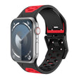 For Apple Watch Series 7 45mm Meteorite Two-color Silicone Watch Band(Black Red) - free shipping - PMc TechLife - Order now!