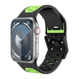 For Apple Watch SE 44mm Meteorite Two-color Silicone Watch Band(Black Green) - free shipping - PMc TechLife - Order now!