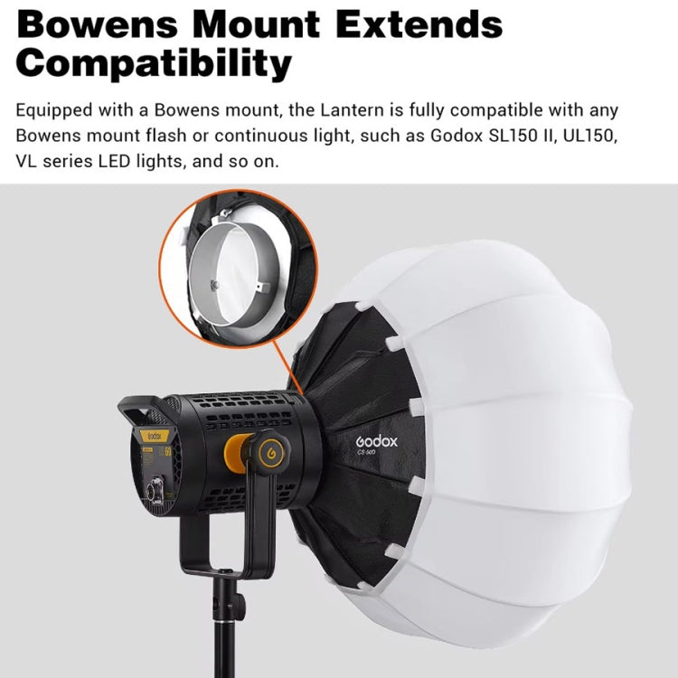 Godox Folding Lantern Softbox Bowens Mount Softbox, Model:CS-50D - free shipping - PMC TechLife - Order now!