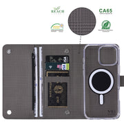 For Samsung Galaxy S24 Ultra 5G ViLi GHB-C Series RFID MagSafe Magnetic Flip Leather Phone Case(Grey)