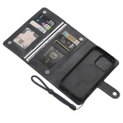 For iPhone 16 Pro ViLi GVA Series MagSafe Magnetic RFID Leather Phone Case(Black)