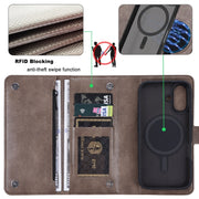 For iPhone 16 ViLi GVS Series MagSafe Magnetic RFID Leather Phone Case(Coffee)