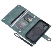 For iPhone 16 ViLi GVS Series MagSafe Magnetic RFID Leather Phone Case(Green)