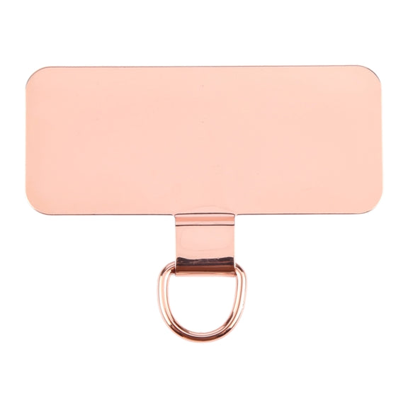 Rectangle Metal Mobile Phone Lanyard Fixing Gasket(Rose Gold)