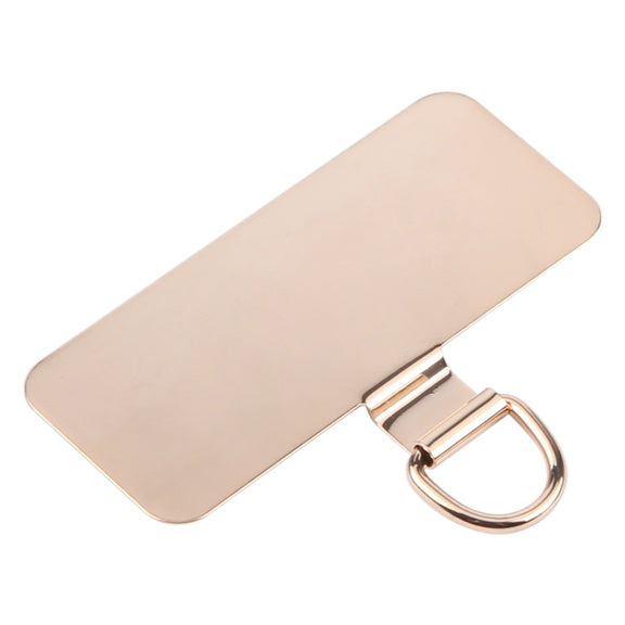 Rectangle Metal Mobile Phone Lanyard Fixing Gasket(Gold)