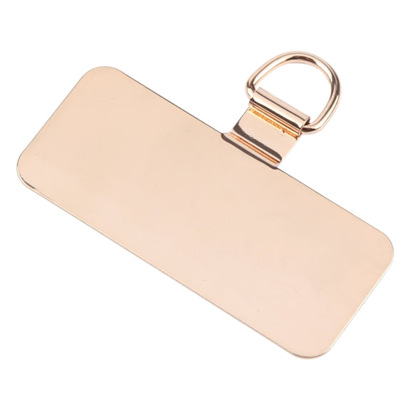 Rectangle Metal Mobile Phone Lanyard Fixing Gasket(Gold)