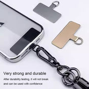 Rectangle Metal Mobile Phone Lanyard Fixing Gasket(Gold)