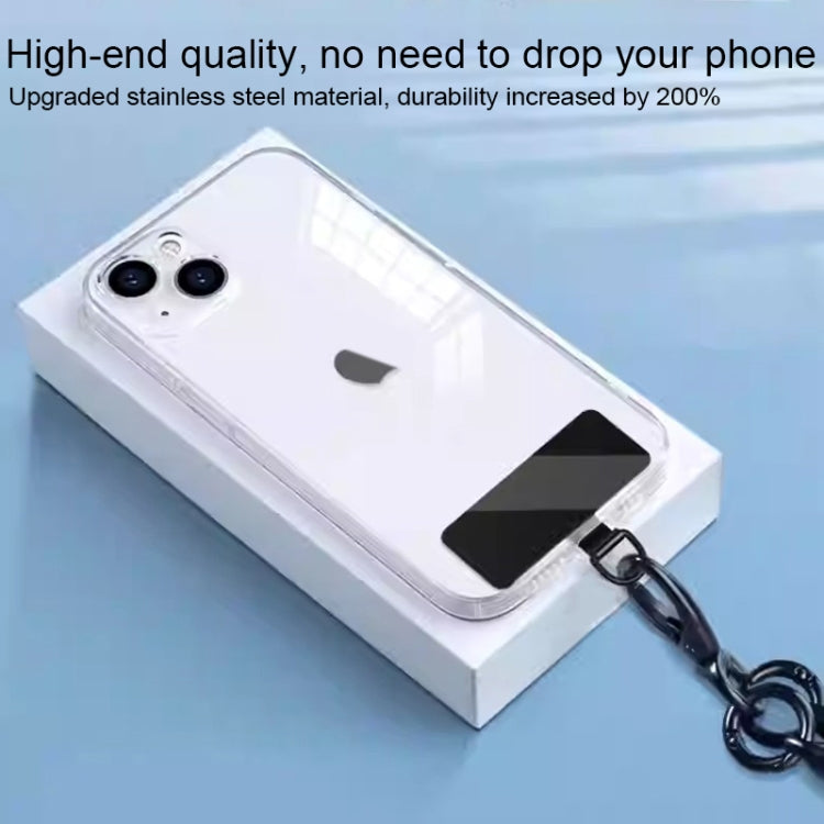 Rectangle Metal Mobile Phone Lanyard Fixing Gasket(Gold)