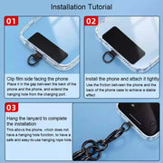 Rectangle Metal Mobile Phone Lanyard Fixing Gasket(Rose Gold)