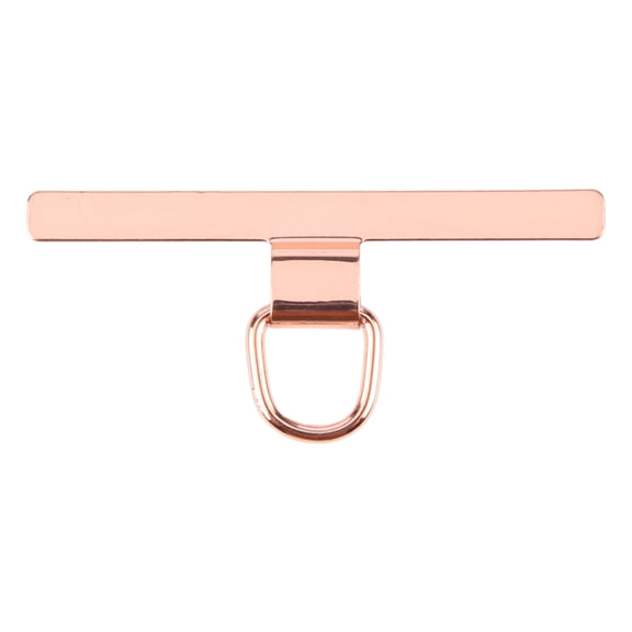 T-shape Metal Mobile Phone Lanyard Fixing Gasket(Rose Gold)