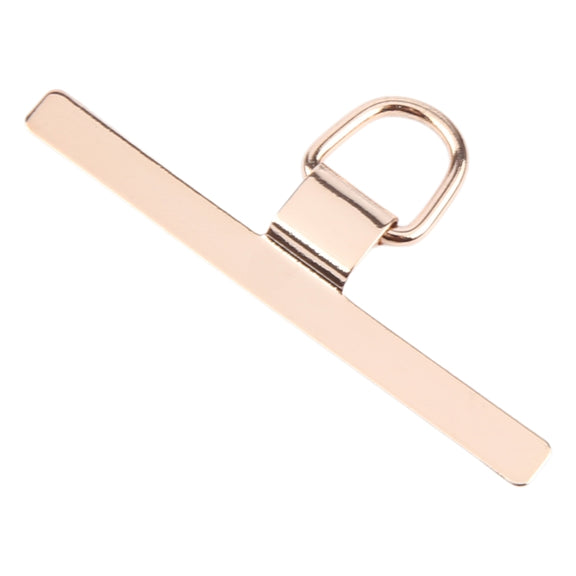 T-shape Metal Mobile Phone Lanyard Fixing Gasket(Gold)