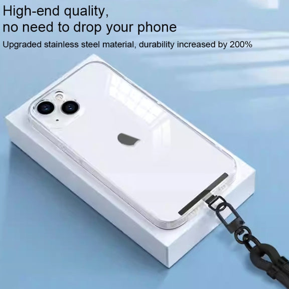 T-shape Metal Mobile Phone Lanyard Fixing Gasket(Silver)