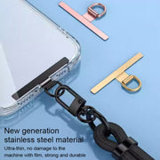 T-shape Metal Mobile Phone Lanyard Fixing Gasket(Gold)