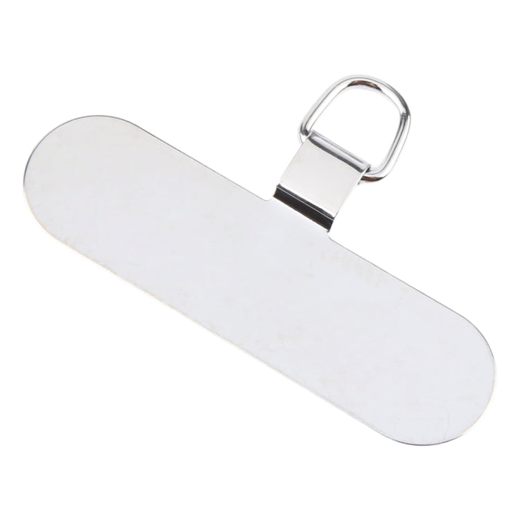 Oval Metal Mobile Phone Lanyard Fixing Gasket(Silver) - free shipping - PMC Jewellery - Order now!