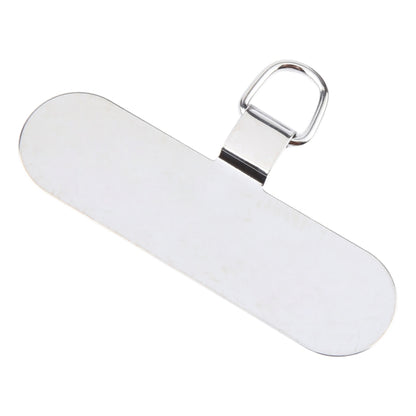 Oval Metal Mobile Phone Lanyard Fixing Gasket(Silver) - free shipping - PMC Jewellery - Order now!