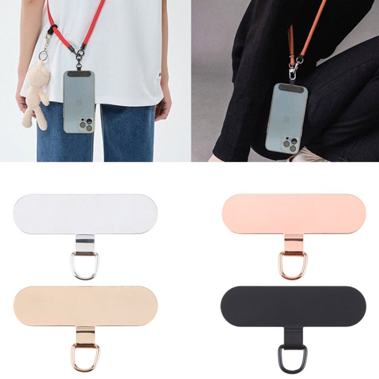 Oval Metal Mobile Phone Lanyard Fixing Gasket(Gold)