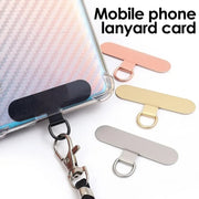Oval Metal Mobile Phone Lanyard Fixing Gasket(Black)
