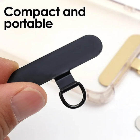 Oval Metal Mobile Phone Lanyard Fixing Gasket(Gold)