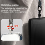 360 Degree Rotation Mobile Phone Lanyard Fixing Gasket(Black)