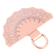 Fan-shaped Metal Mobile Phone Lanyard Fixing Gasket(Rose Gold)