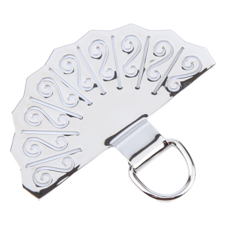 Fan-shaped Metal Mobile Phone Lanyard Fixing Gasket(Silver) - free shipping - PMC Jewellery - Order now!