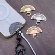 Fan-shaped Metal Mobile Phone Lanyard Fixing Gasket(Silver)