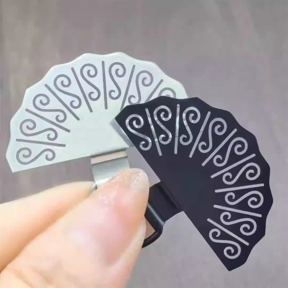 Fan-shaped Metal Mobile Phone Lanyard Fixing Gasket(Silver)