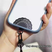 Fan-shaped Metal Mobile Phone Lanyard Fixing Gasket(Silver)