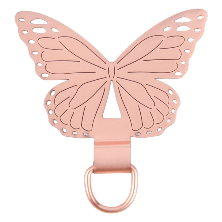 Butterfly Metal Mobile Phone Lanyard Fixing Gasket(Rose Gold) - free shipping - PMC Jewellery - Order now!