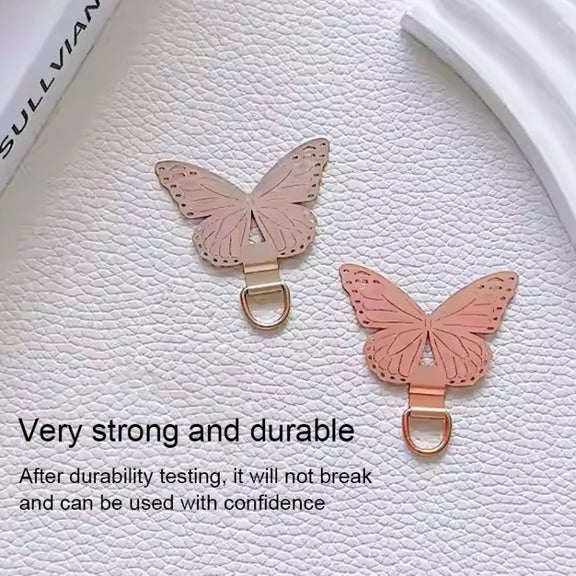 Butterfly Metal Mobile Phone Lanyard Fixing Gasket(Gold)