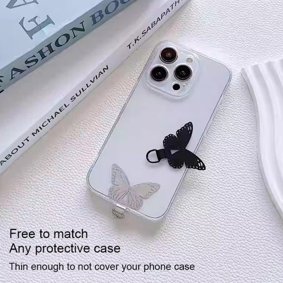 Butterfly Metal Mobile Phone Lanyard Fixing Gasket(Gold)