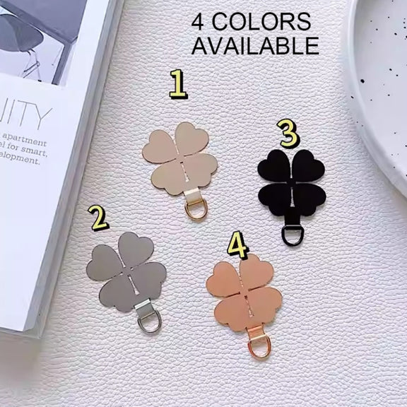 Four-leaf Metal Mobile Phone Lanyard Fixing Gasket(Gold)