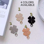 Four-leaf Metal Mobile Phone Lanyard Fixing Gasket(Silver)