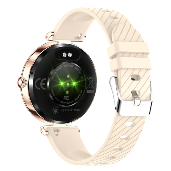 NX17 Pro 1.19 inch AMOLED Screen Silicone Strap Smart Watch, Support Wellness Tracking / Bluetooth Call(Gold)