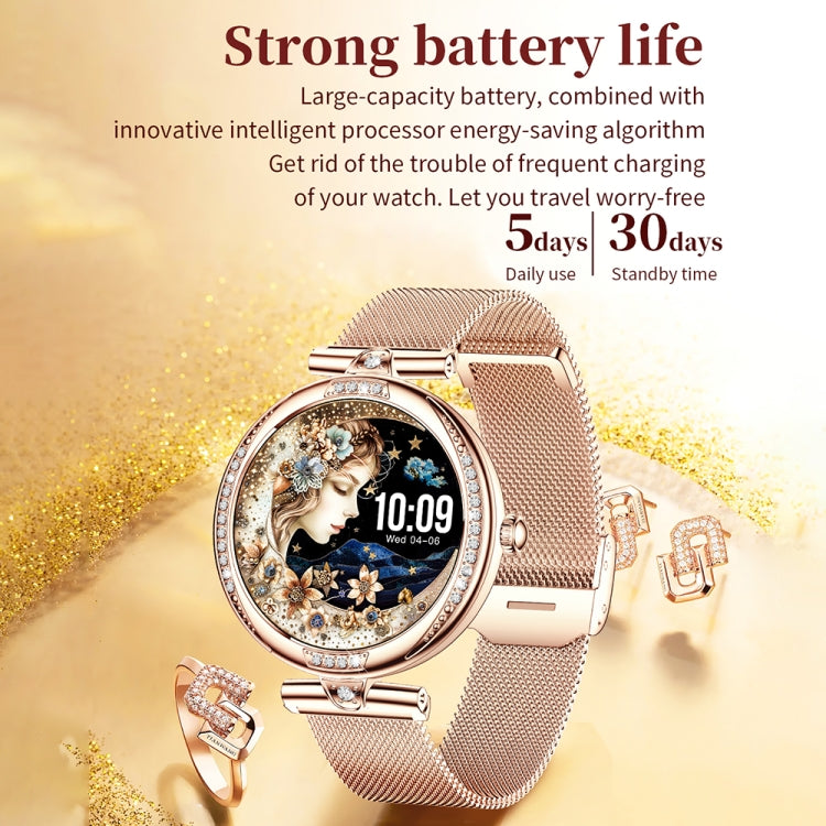 NX17 Pro 1.19 inch AMOLED Screen Silicone Strap Smart Watch, Support Health Monitoring / Bluetooth Call(Gold) - Smart Watches by PMC TechLife | Online Shopping South Africa | PMC TechLife | Buy Now Pay Later Mobicred