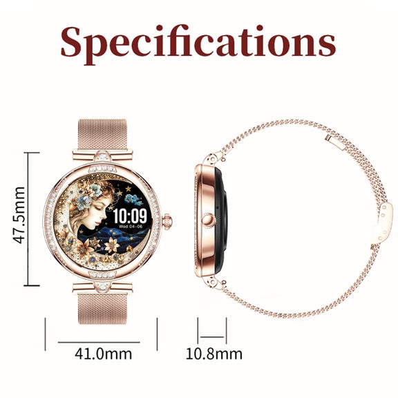 NX17 Pro 1.19 inch AMOLED Screen Silicone Strap Smart Watch, Support Wellness Tracking / Bluetooth Call(Gold)
