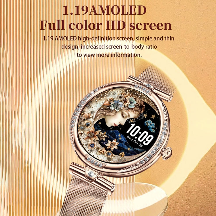 NX17 Pro 1.19 inch AMOLED Screen Silicone Strap Smart Watch, Support Health Monitoring / Bluetooth Call(Gold) - Smart Watches by PMC TechLife | Online Shopping South Africa | PMC TechLife | Buy Now Pay Later Mobicred