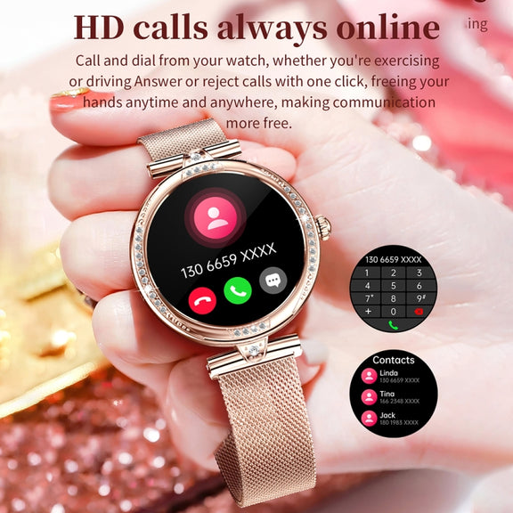NX17 Pro 1.19 inch AMOLED Screen Silicone Strap Smart Watch, Support Wellness Tracking / Bluetooth Call(Gold)